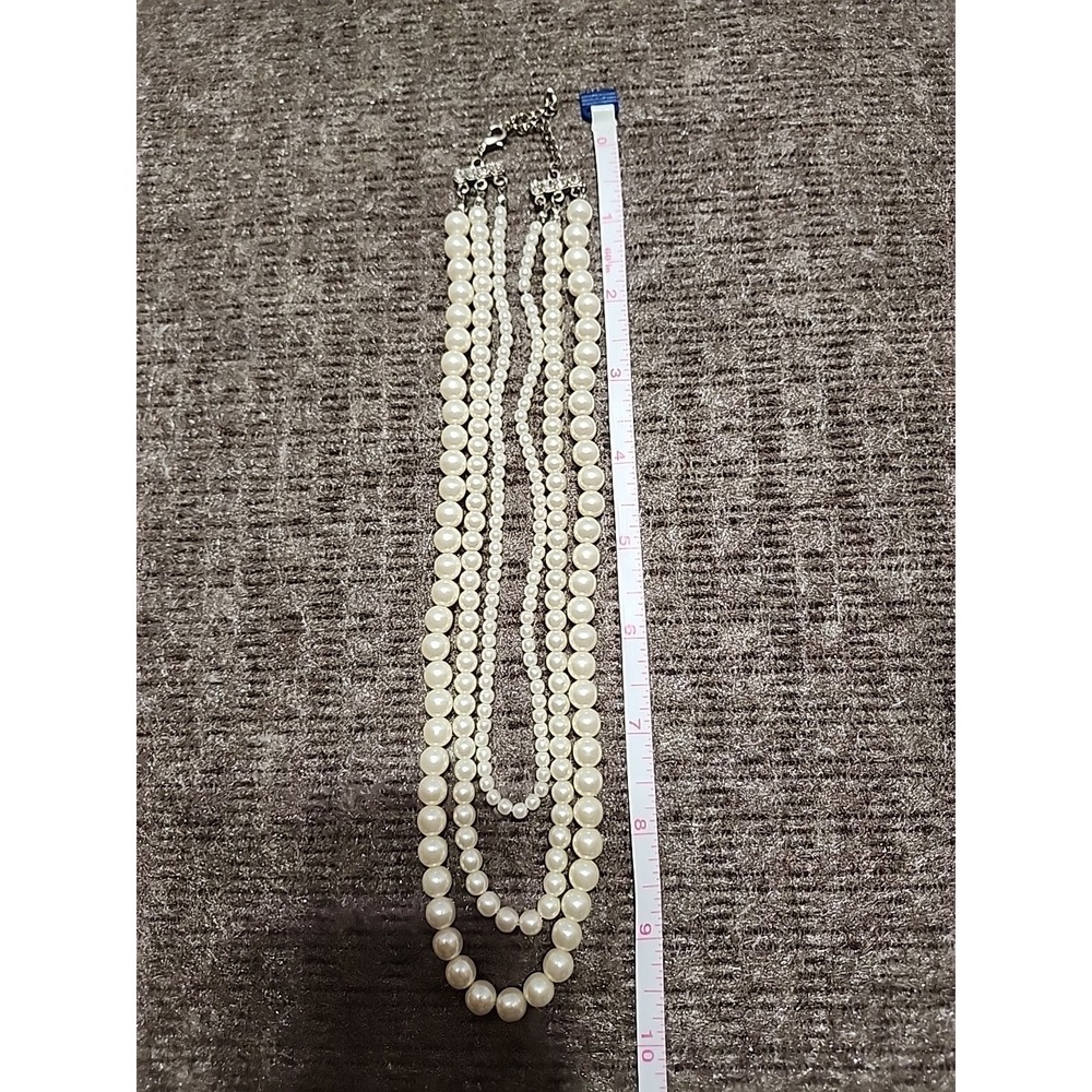 3‎ strand pearl necklace vintage